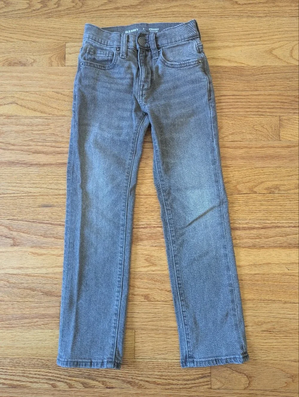 Old Navy Kids Gray Straight-Leg Jeans, 7